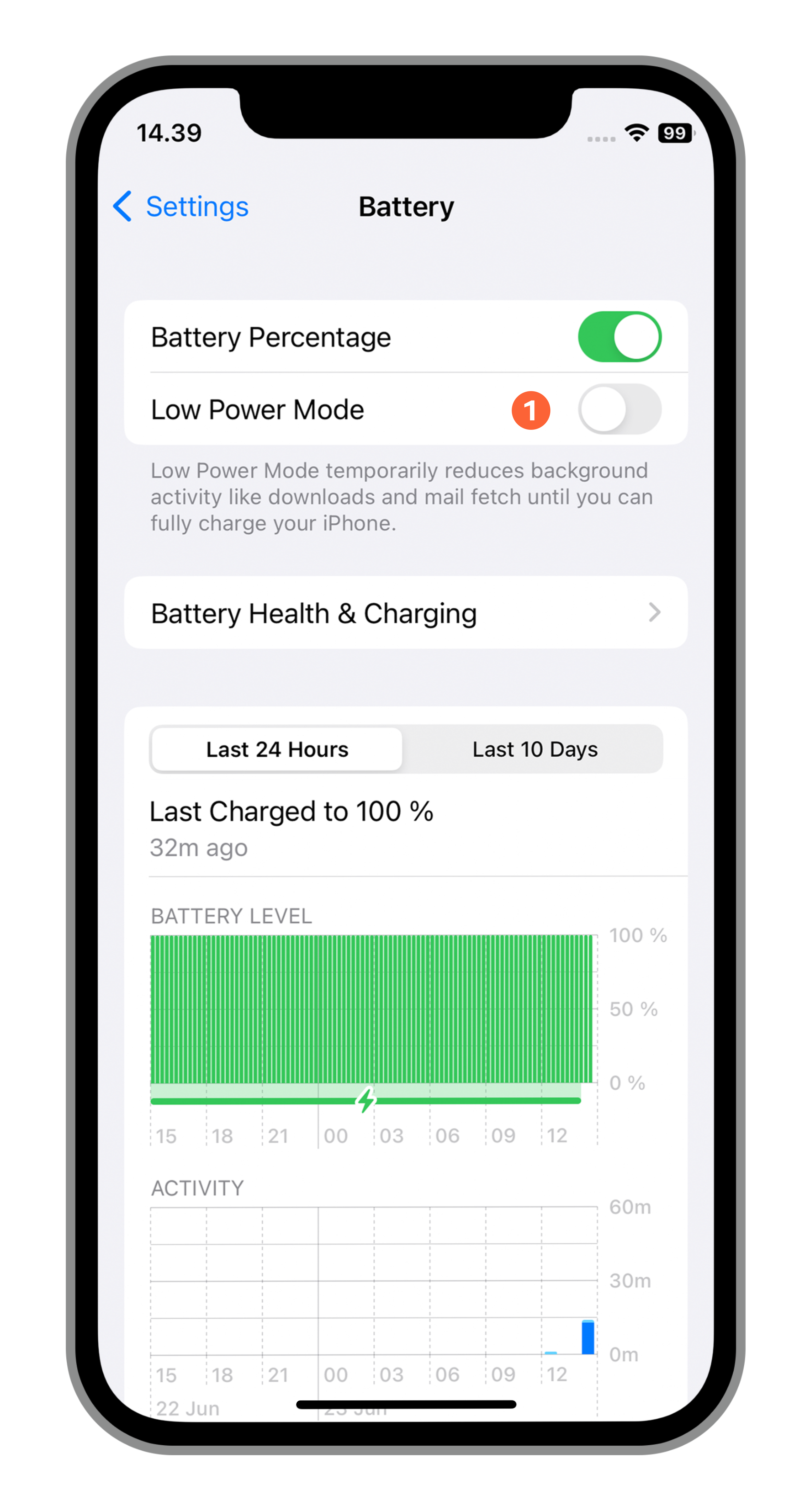 iOS battery settings screenshot