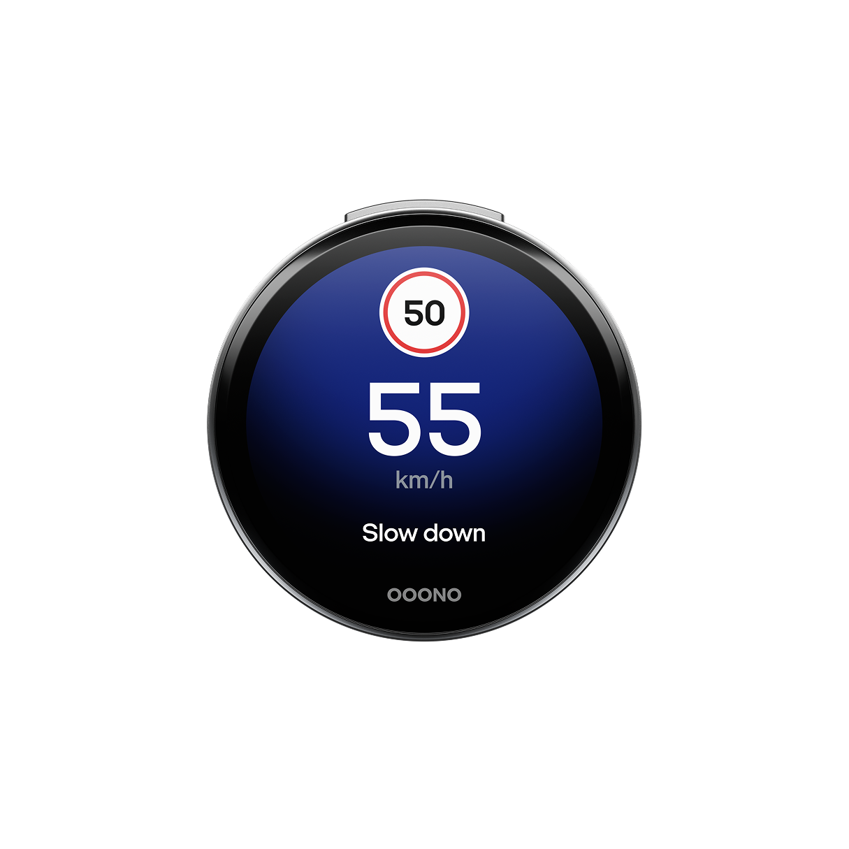 CO-DRIVER NO3 display showing a speed limit warning