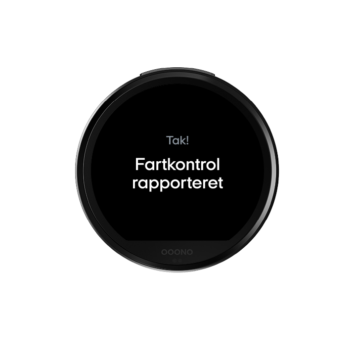 CO-DRIVER NO3-display med Tak! Fartkontrol rapporteret